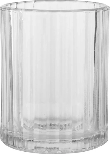 Glas badeværelseskrus til tandbørster 8 × 8 × 10 cm