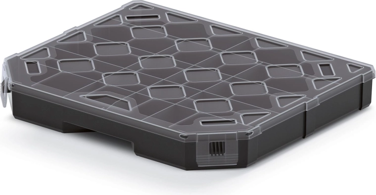 Organiseur avec cloisons 284 × 243 × 40 mm avec couvercle transparent