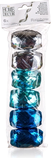 Ruban d’emballage Rainbow 10 m, assortiment de couleurs, 6 pcs