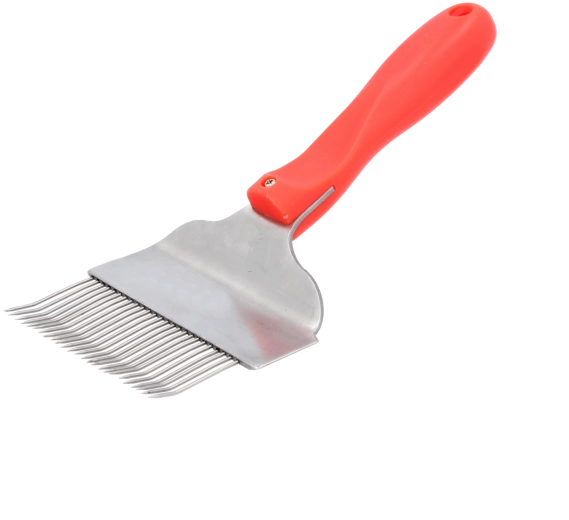 Fourchette à désoperculer le miel avec manche en plastique 10,5 cm