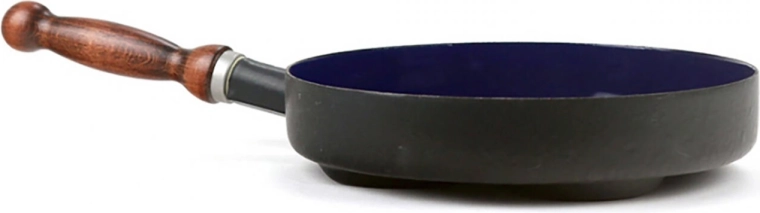 Enamel pancake pan 24 cm BSE with wooden handle