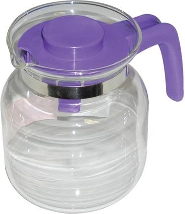 Théière en verre MATURA 0,65 l avec couvercle et poignée en plastique