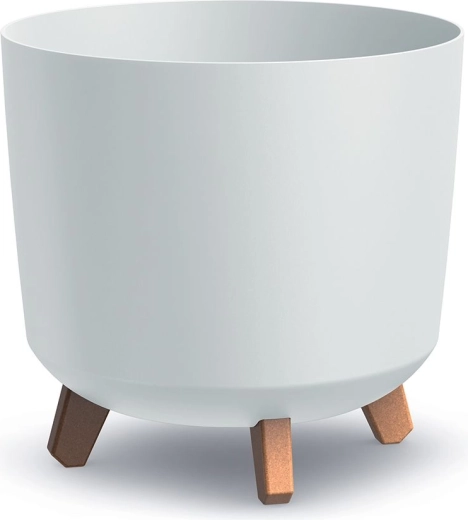 Cache-pot Gracia Tubus 29,8 cm blanc avec effet béton