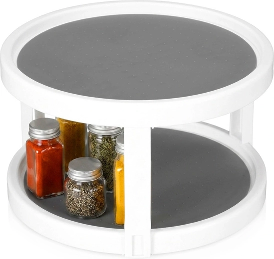 Organizzatore da cucina girevole a due livelli per spezie 25 × 15,5 cm