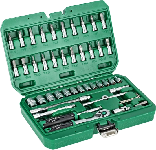 Coffret Stalco de douilles et embouts 1/4" (48 pièces) en mallette