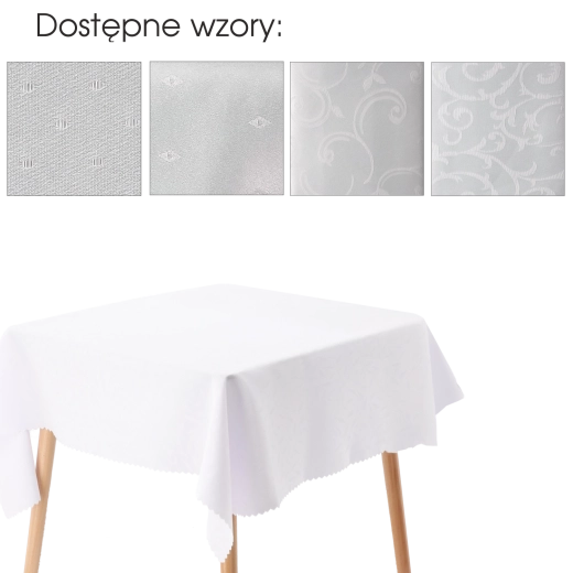 Nappe blanche déperlante 130 × 160 cm en polyester