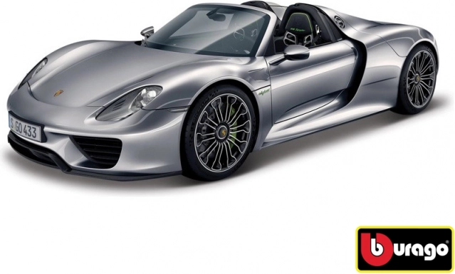 Bburago 1:24 Porsche 918 Spyder grigio metallizzato 18-21076