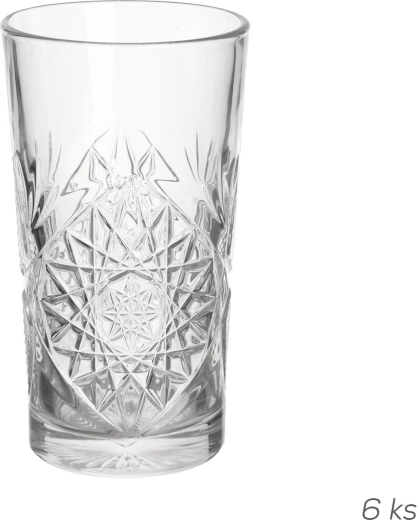 Verres Hobstar 355 ml transparents, lot de 6 pièces