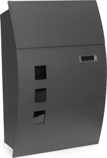 ModernHome anthracite galvanized steel wall-mounted mailbox