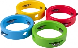 Wooden Mini Tambourine Red