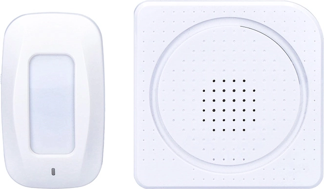 Solight trådløs bevægelsesmelder med gong og PIR-sensor, hvid