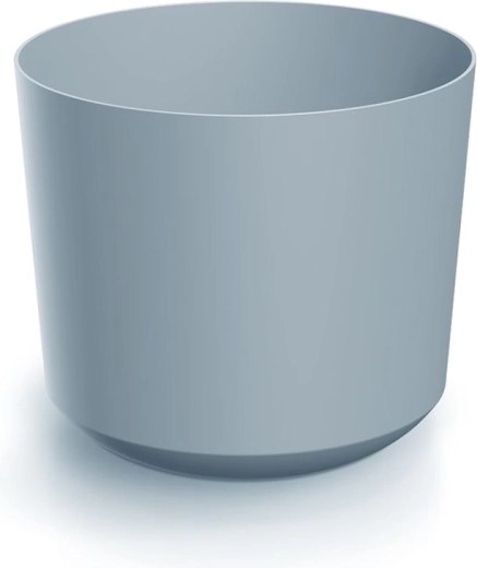 Cache-pot Tubo 24 cm plastique gris clair