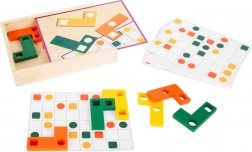 Wooden logic game Small Foot – colorful puzzle with cards