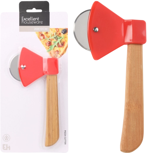 Axe-shaped pizza cutter