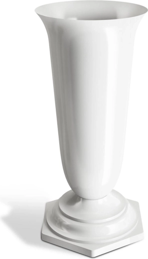 Nagrobna vaza NATY s težkim dnom 23 cm, bela