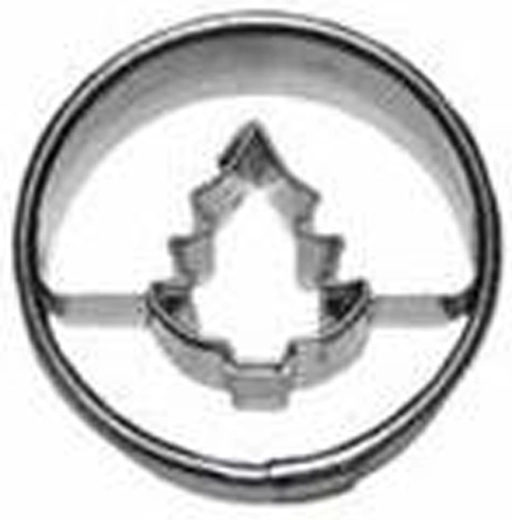 Cookie cutter round with tree 4 cm TORO