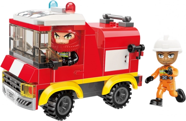 QMAN MINE CITY Fire Tanker Building Set