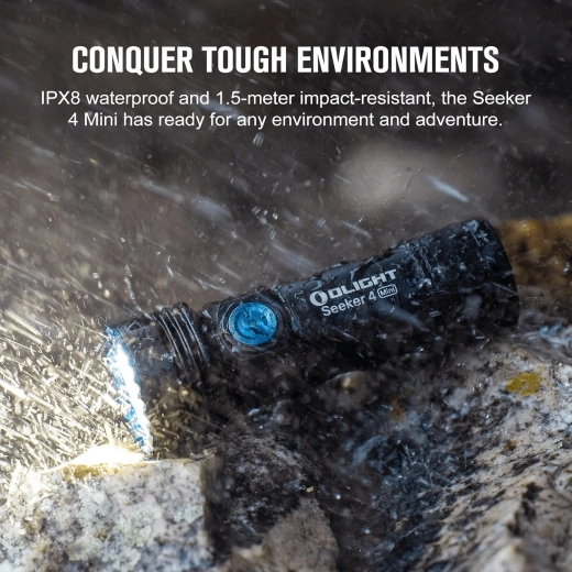 Torcia Olight Seeker 4 Mini Titanium Limited Edition con luce UV