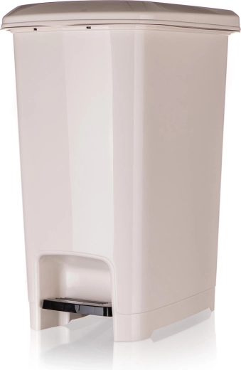 STEP 25 l Pedal Bin, Cream, Plastic, Rectangular