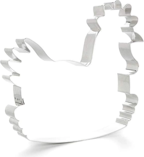 Cookie cutter hen on basket 13.7 × 13 × 2 cm