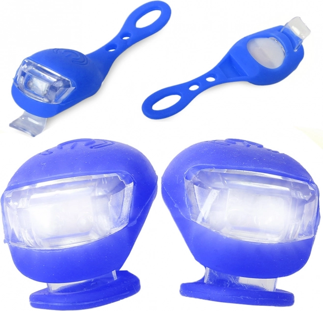 Szilikon LED kerékpárlámpák, vízálló, 2 db