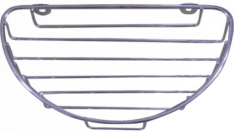 Oval bathroom shelf made of chrome-plated metal 12.7 × 23 × 3.3 cm