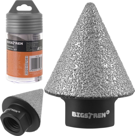 Tapered diamond milling bit for tiles and concrete Bigstren 2–35 mm M14 - 1 pc