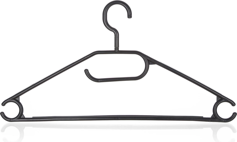 Rotating plastic hangers black 40 cm (5 pcs)