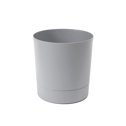 Cache-pot avec soucoupe AURA 17,5 cm gris