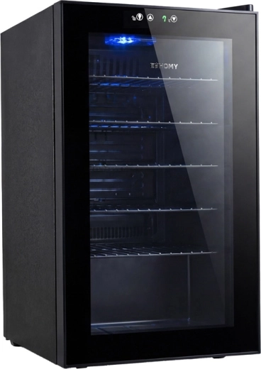 Réfrigérateur à boissons Euhomy avec vitrine 70 l noir