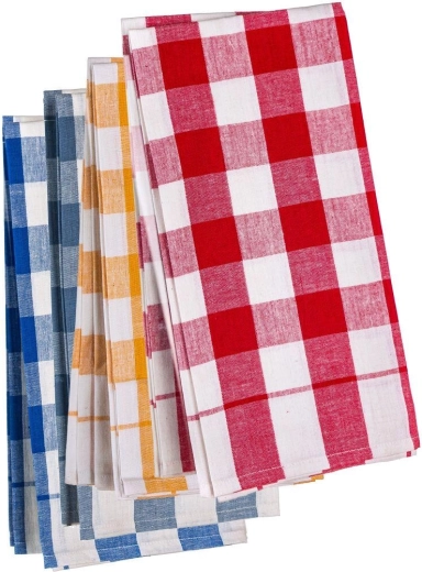 Multi Check Kitchen Towels 50 × 70 cm, cotton, mix of colors (2 pcs)