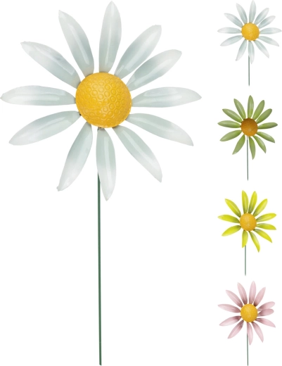 Garden stake flower with moving leaves 71 cm, mixed colors