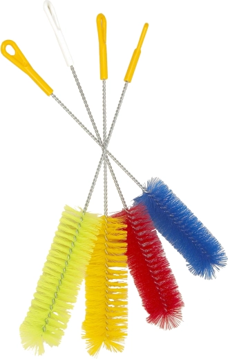 Plastic and metal bottle brush (assorted colors)