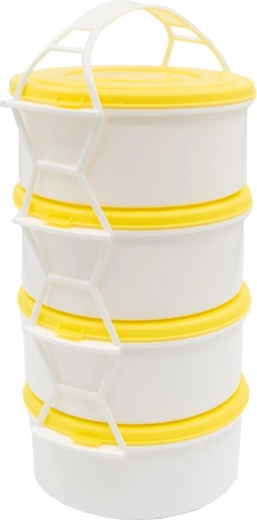 Portavivande 4x1 l – box portapranzo in plastica a più piani