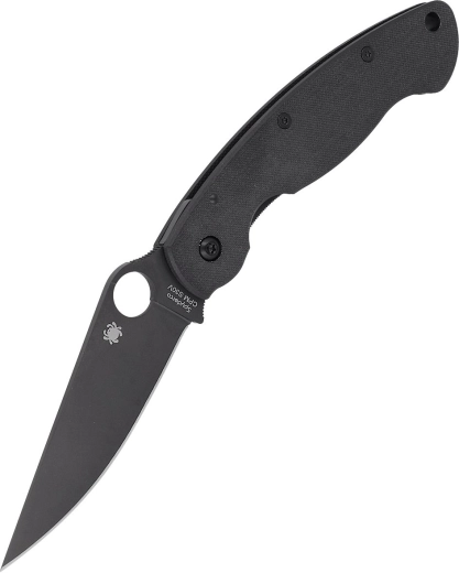 Spyderco Military Model Black pocket knife 10.2 cm, all-black, G10