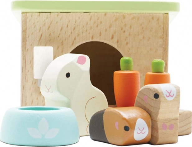 Wooden Set Bunny and Guinea Pigs LE TOY VAN