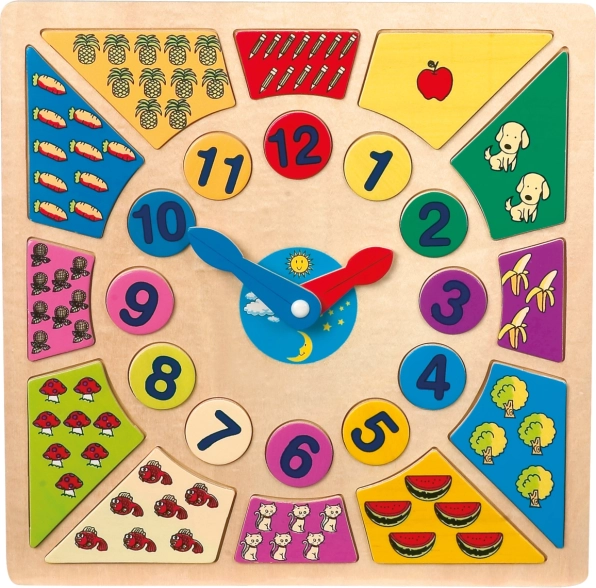Insert educational puzzle – learn the clock small foot