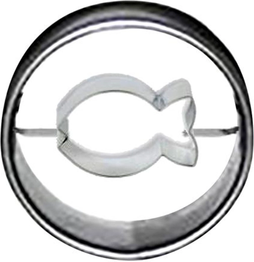 Cookie cutter circle – fish 4 cm