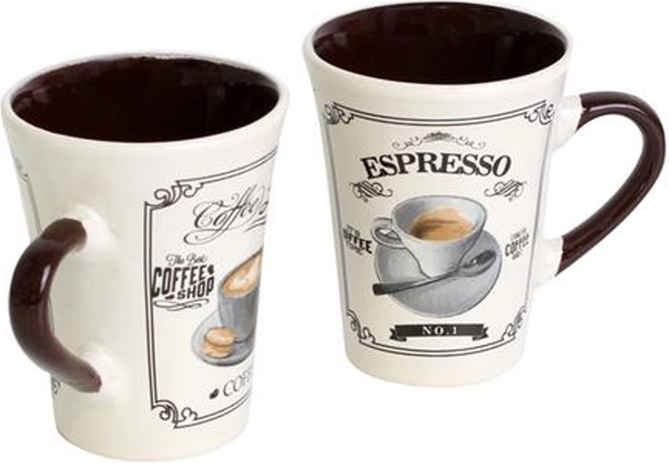 TORO Ceramic Espresso Mug 80 ml, Café Bistro motif mix