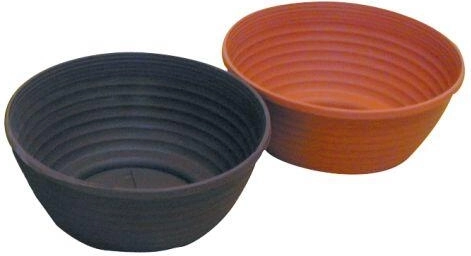 Planter 18 cm terracotta brown plastic flower pot