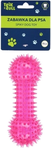 Osso squeaky per cane rosa