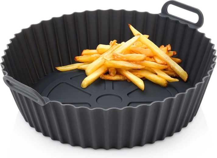 Silicone Insert Basket for Air Fryer 20 cm, Gray