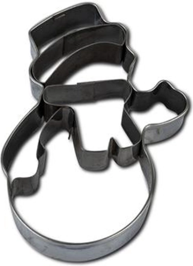 Kageudstikker – snemand, 7–8 cm, sølvfarvet