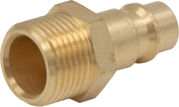 Nipple with external thread 3/8" brass