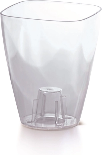 Cache-pot transparent pour orchidées COUBI ORCHID, carré 13,2 × 13,2 cm