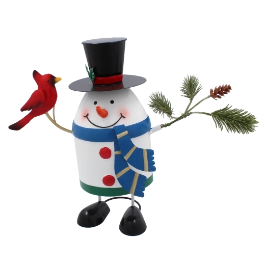 Bonhomme de neige de Noël en métal 14 × 12 × 20 cm