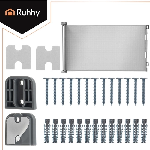 Uvlačiva sigurnosna vrata za vrata i stepenice RUHHY, siva, do širine 157 cm