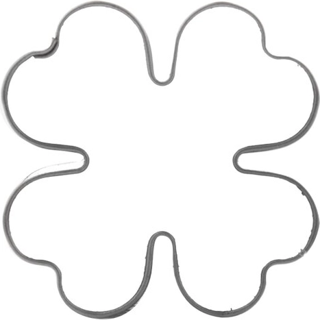 Emporte-pièce en inox trèfle à quatre feuilles