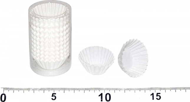 White paper confectionery cups, 100 pcs (diameter 3 cm, height 2.2 cm)