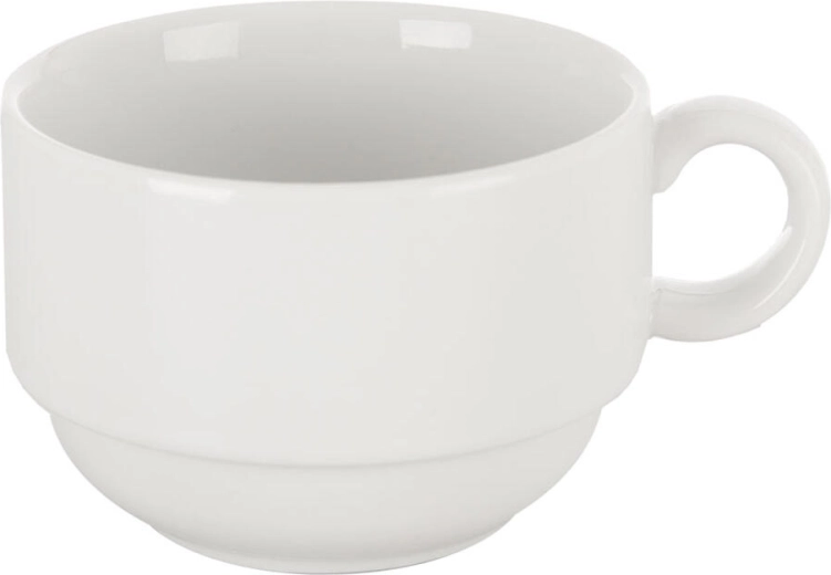 Porcelanasta zložljiva skodelica 180 ml MONA Tonda – bela
